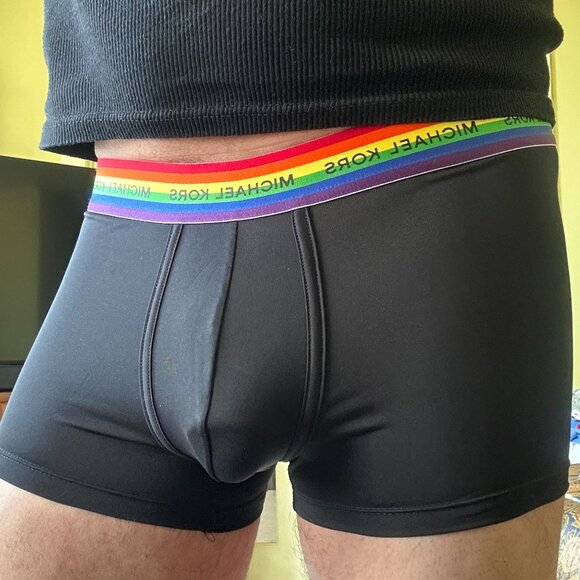 NWT authentic MICHAEL KORS Black PERFORMANCE Poly TRUNKS Size M - Picture 6 of 6